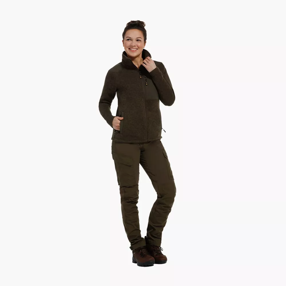 Fleece Coarse Women Olive Green
