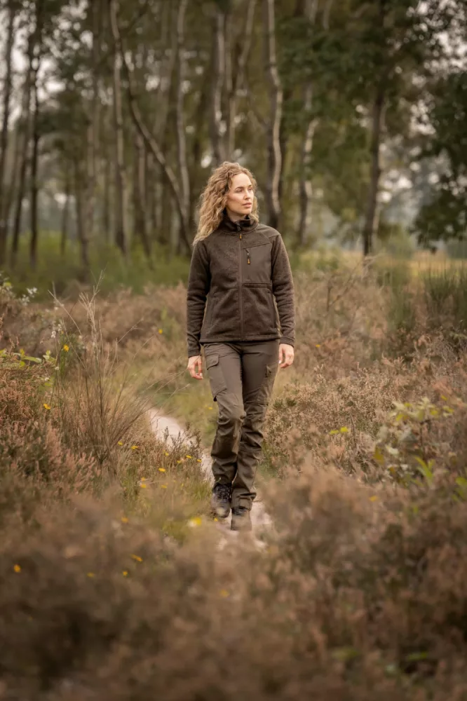 Fleece Coarse Women Olive Green